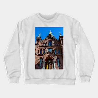 Uspenski Cathedral with green domes and golden crosses Crewneck Sweatshirt